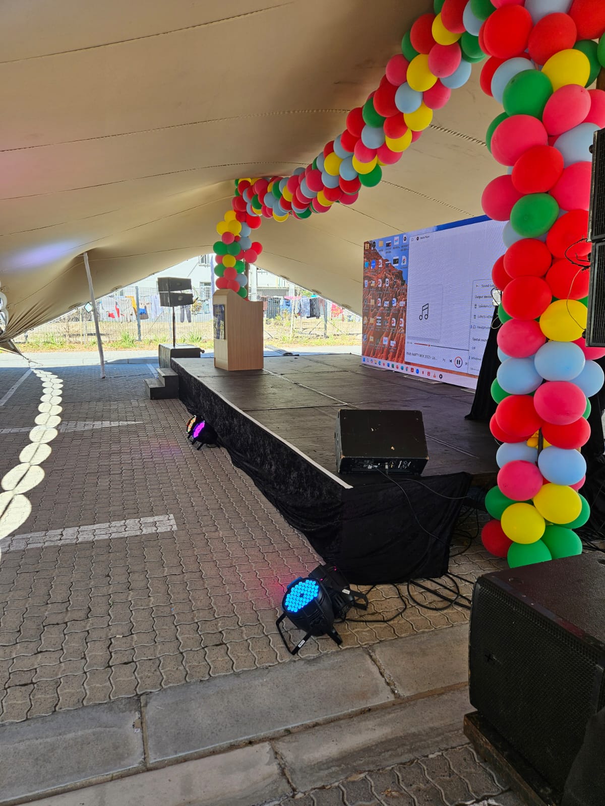 Jokaz PTY LTD team on site preparing for a corporate function